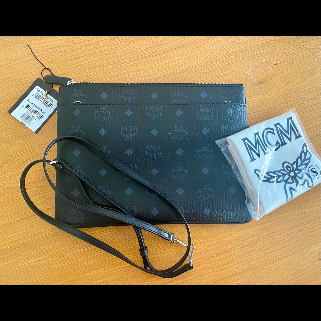 Mcm Crossbody Pouch In Visetos Original